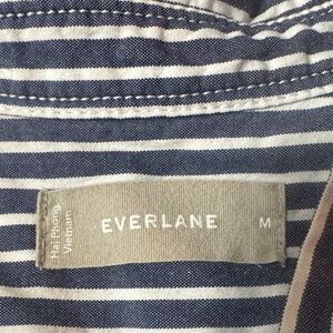 Everlane Navy and White Striped Top